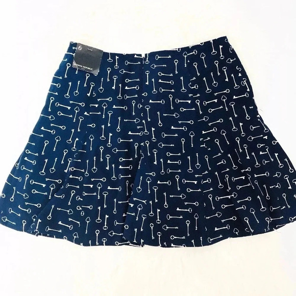 Banana Republic Factory Blue Key Print Mini Skirt - Picture 4 of 4